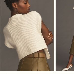 Anthro mock neck sweater tank top